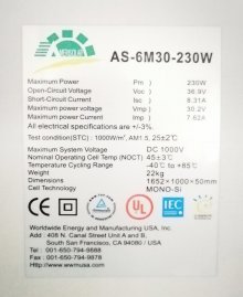 Monokrystaliczny 230W - preowned